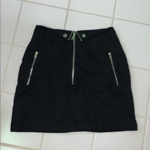 Black mini skirt